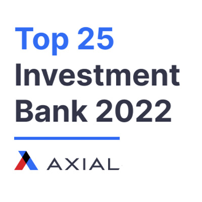 Top 25 Investment Bank by Axial | Salt Creek Partners | M&A Advisory Firm | Mergers and Acquisitions for Growing, Emerging, and Middle Markets