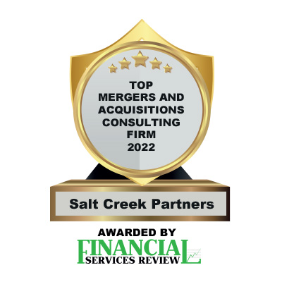 Top Mergers and Acquisitions Consulting Firm by Financial Services Review | Salt Creek Partners | M&A Advisory Firm | Mergers and Acquisitions for Growing, Emerging, and Middle Markets